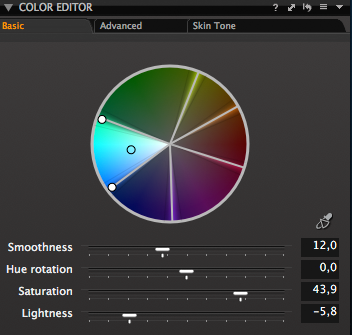 Colors edit. Color Editor.